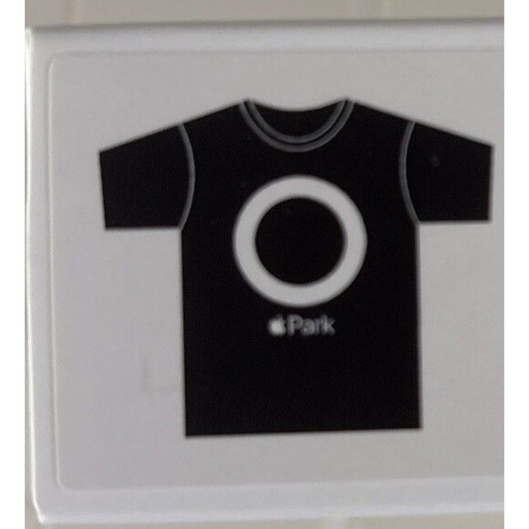 Apple Park Rings Logo T-Shirt White/Black Size Medium - Picture 1 of 5